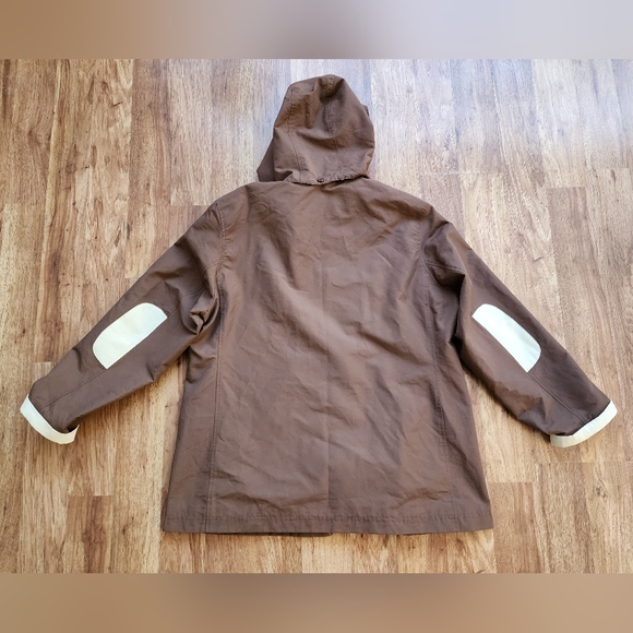 Orvis Trench Coat Rain Jacket Parka Lightweight Brown Womens Size L - Picture 5 of 13
